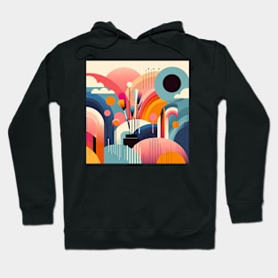 Colourful Abstract Art Deco Hoodie